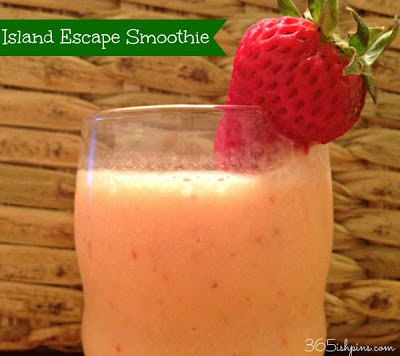 Juggling Real Food and Real Life Presents: 365 Days ish of Pinterest Pineapple Strawberry Island Smoothie