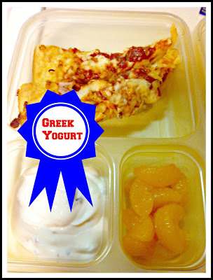  Cheese Pizza and Greek Yogurt Lunch