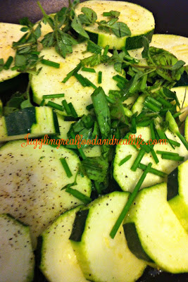 Zucchini and herbs