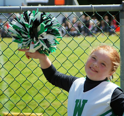 My daughter cheering