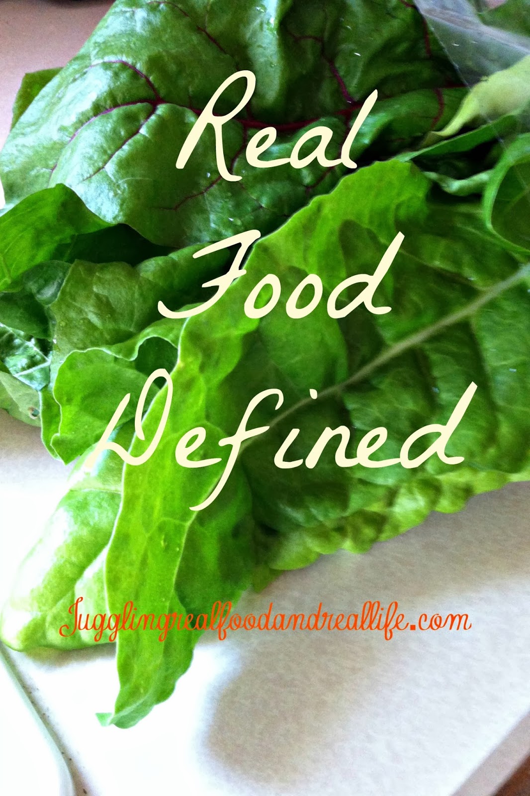 Real Food Defined ~ What Does It Mean For Your Family?