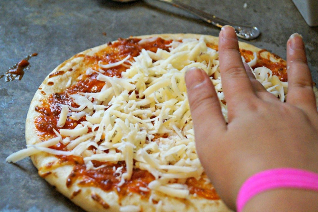 Making homemade pizza