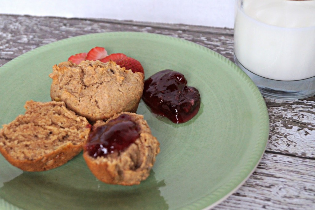 Peanut Butter and Jelly Whole Wheat Muffins