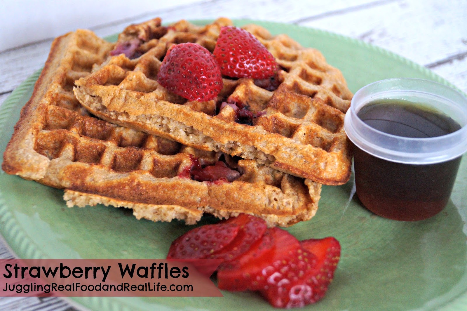 Easy Real Food Recipes: Strawberry Waffles