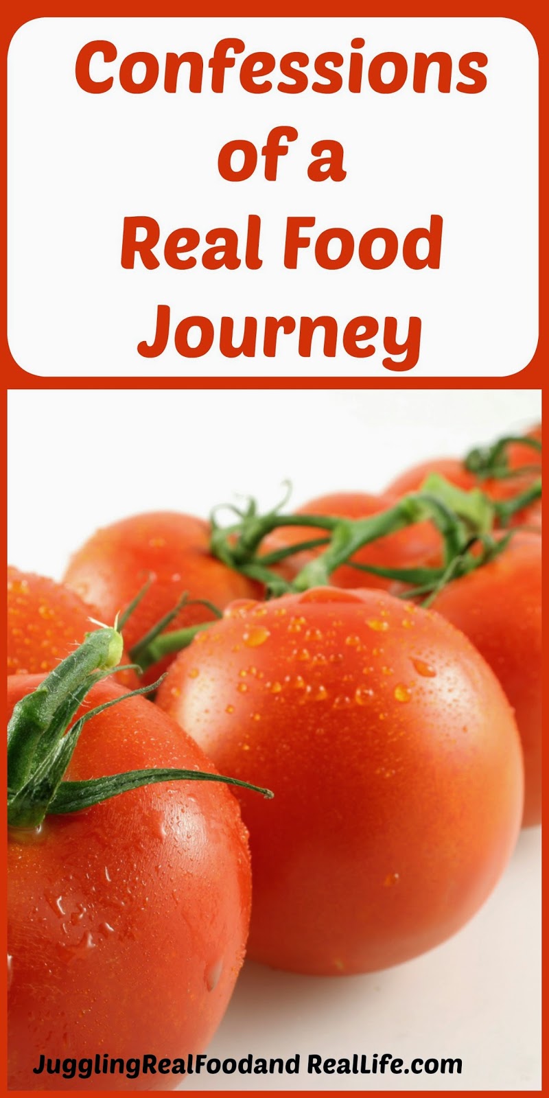 Confessions of a Real Food Journey – There is an Evolution