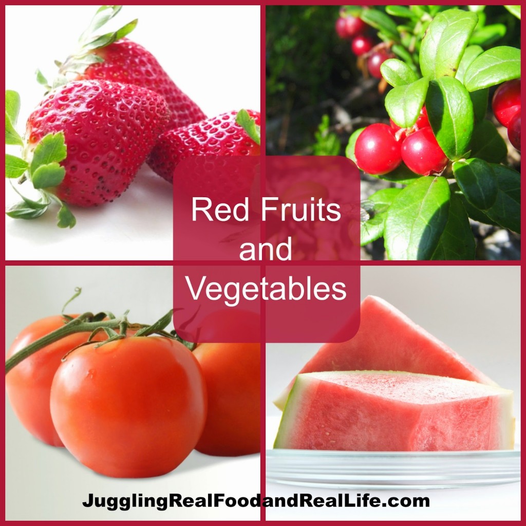 red fruits and vegetables for kids