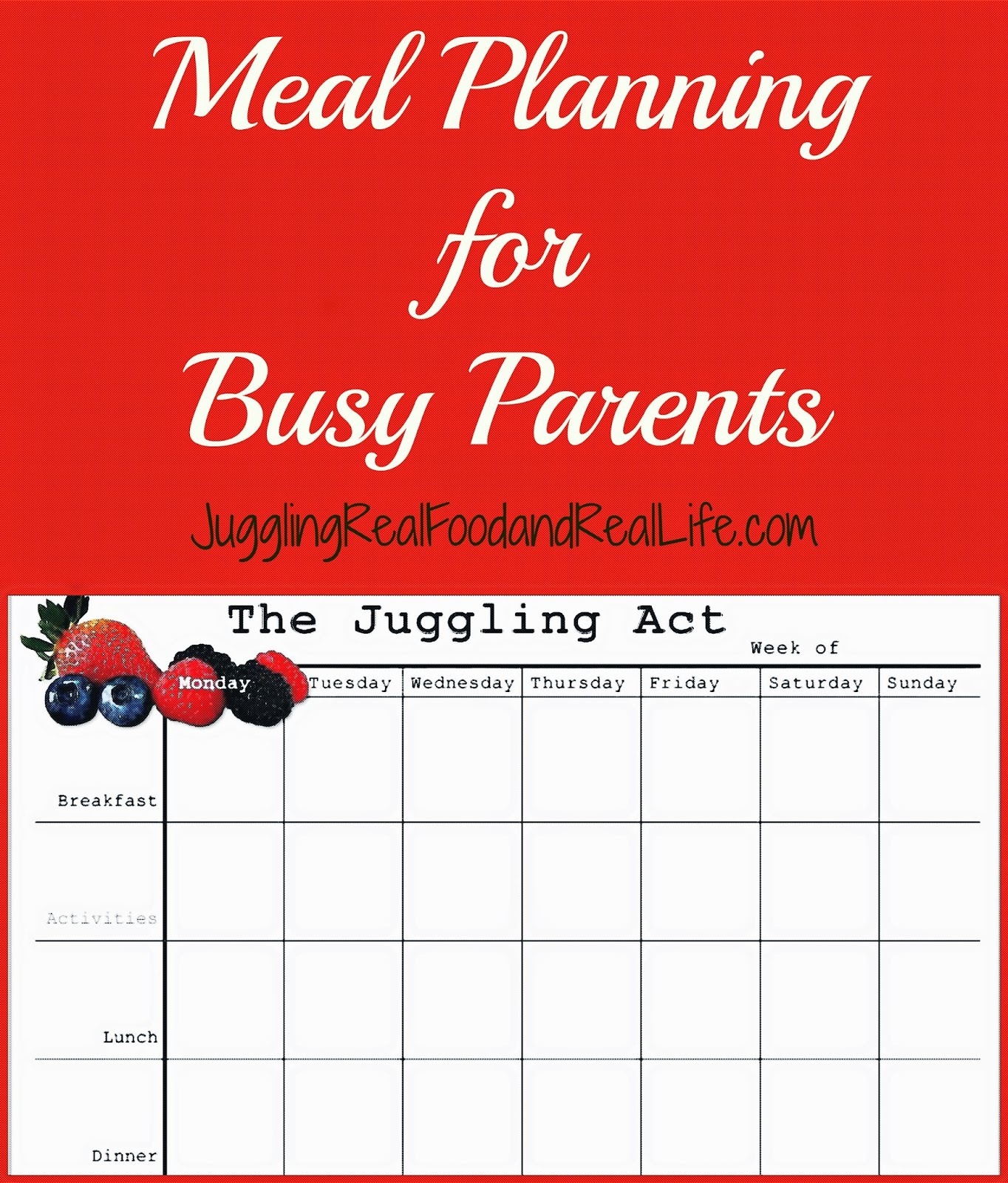 Spring is the Time to Meal Plan + Free Meal Plan Printable