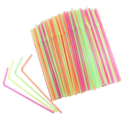 Flexible Neon Straws