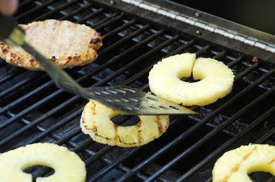 Grilling pineapple