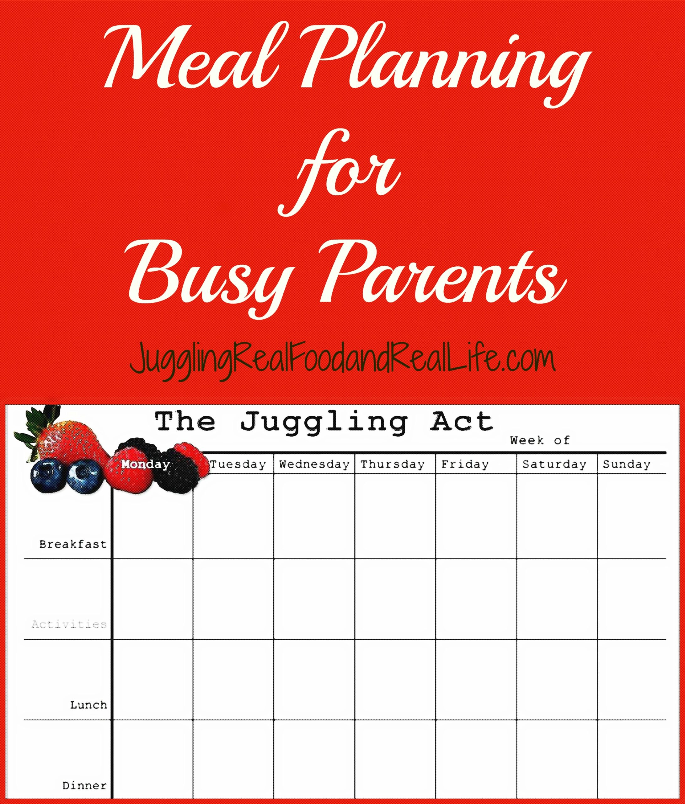 Good Habits:  Meal Planning