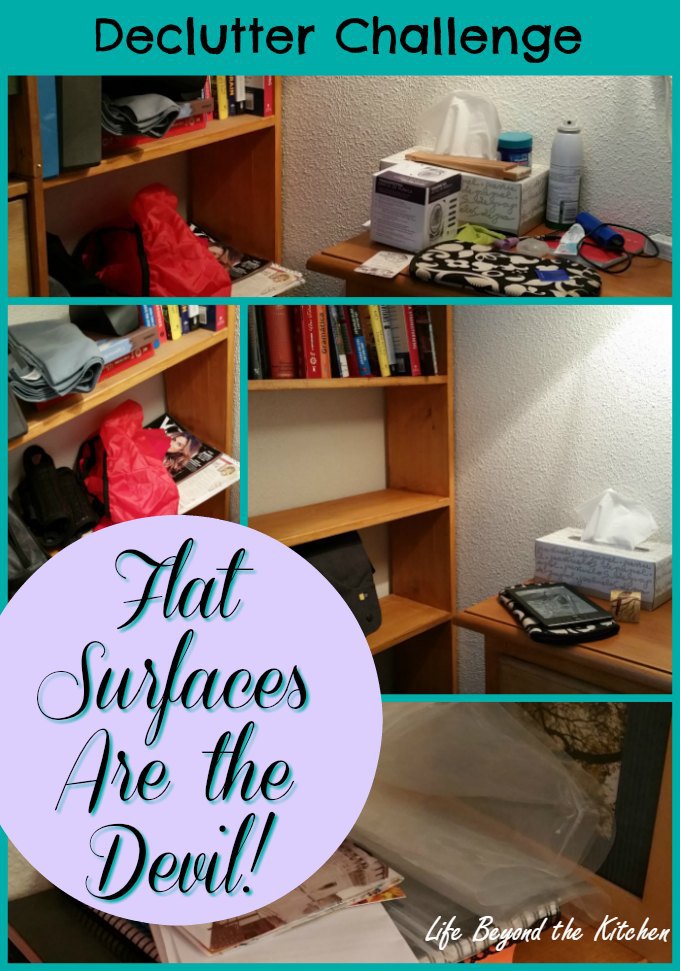 Declutter Challenge:  Flat Surfaces!